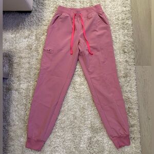 Figs High Waisted Zamora Joggers Chalk Pink